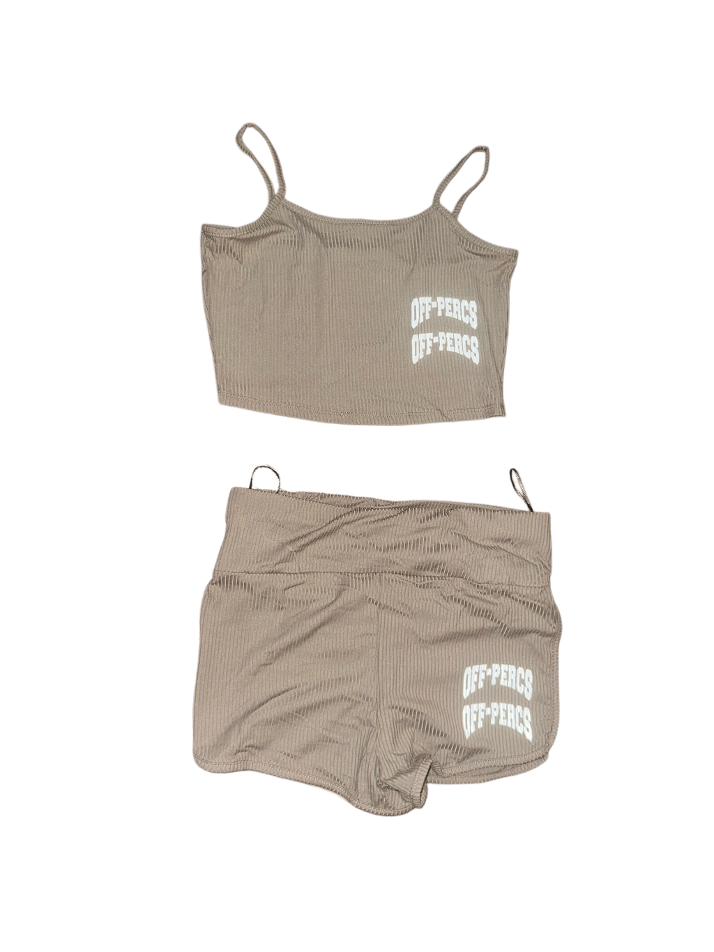 Nude Ruched Short Set