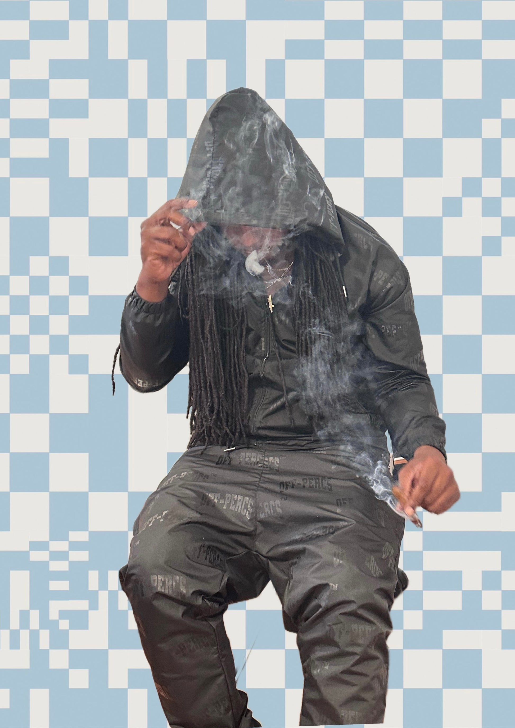 Black MonoPerc Windbreaker Set