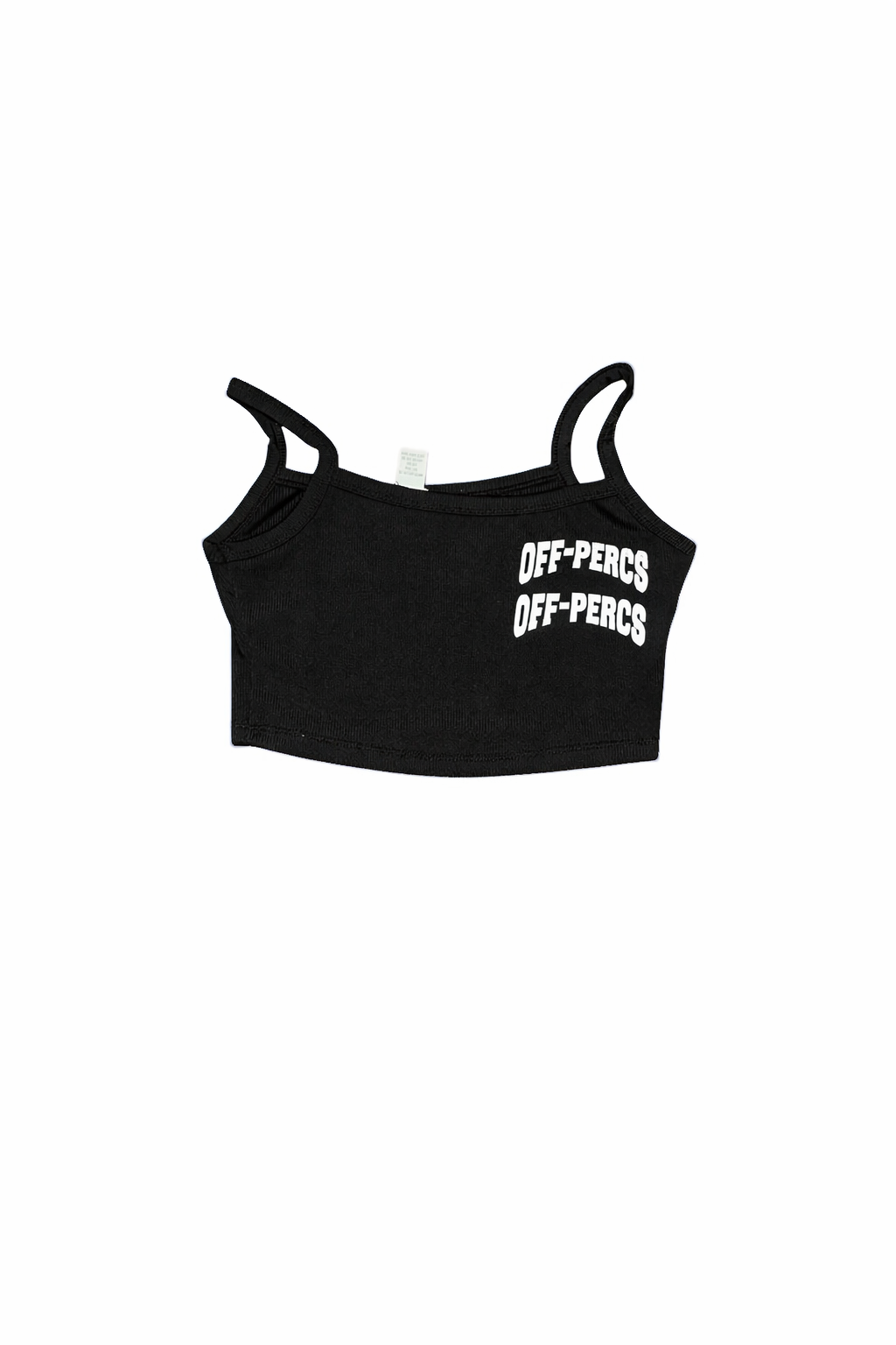 Blk Cami Ribbed Crop Top